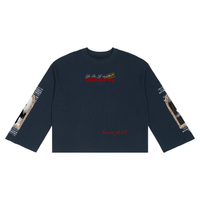 GOD Be GOD-ING Waffle Raw Edge Long Sleeve