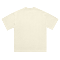 Fallen King Knitted Round Neck T-Shirt- Apricot