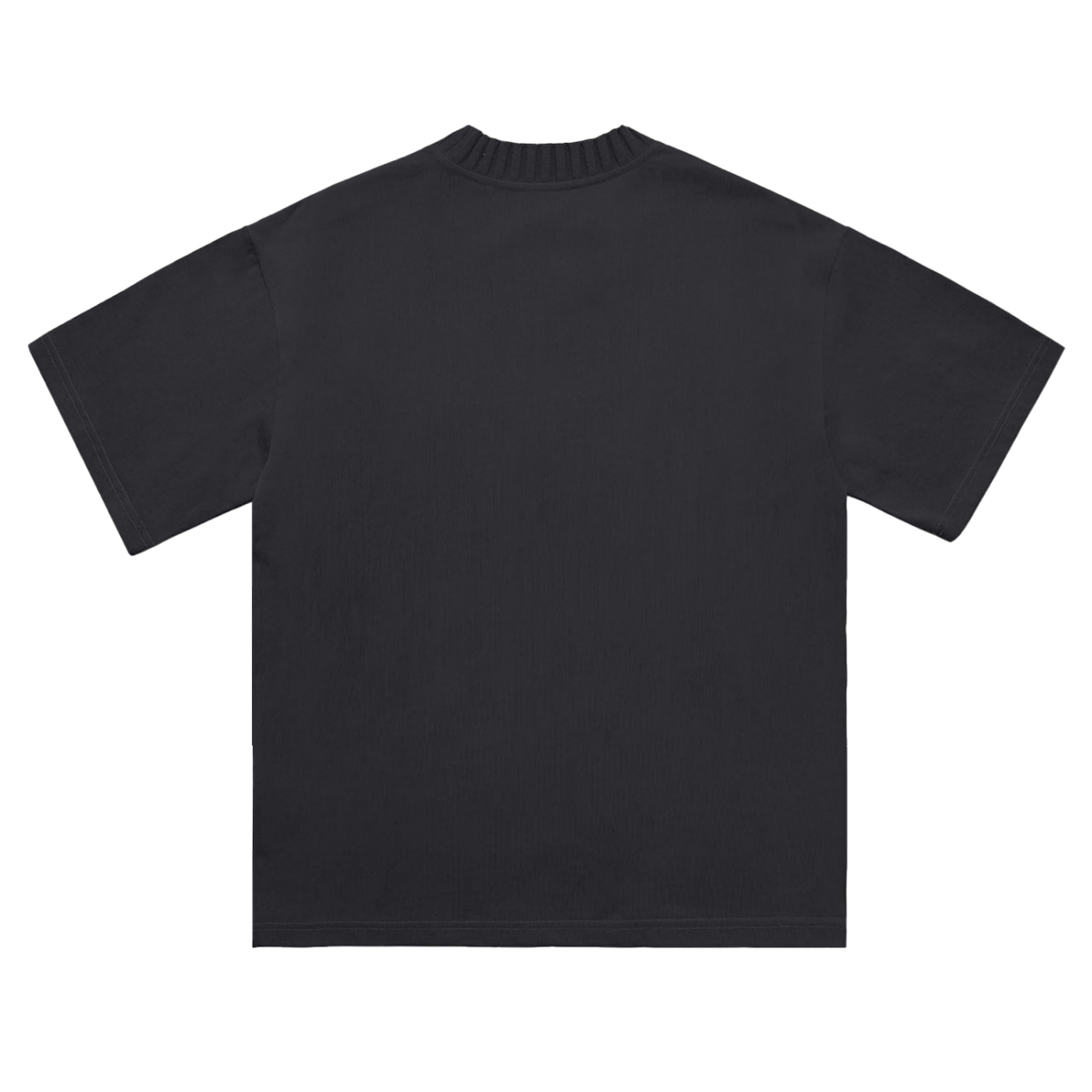 Fallen King Knitted Round Neck T-Shirt-Black