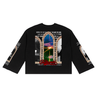 GOD Be GOD-ING Waffle Raw Edge Long Sleeve