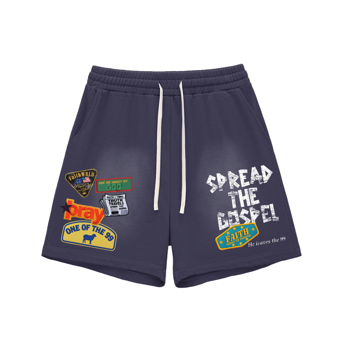 STG Sun Fade Raw Edge Cotton Shorts