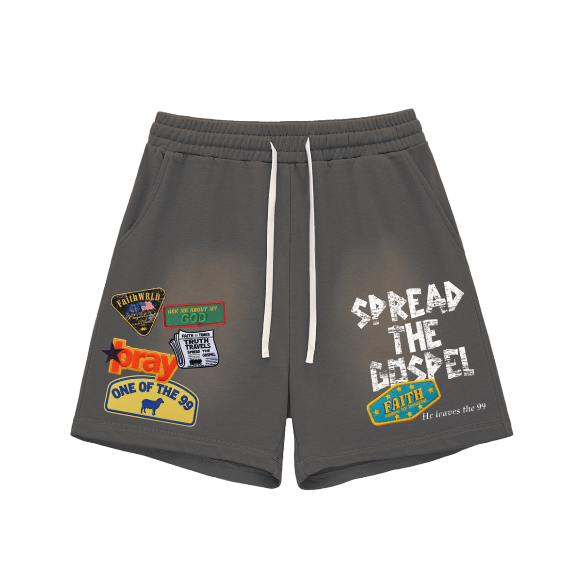 STG Sun Fade Raw Edge Cotton Shorts