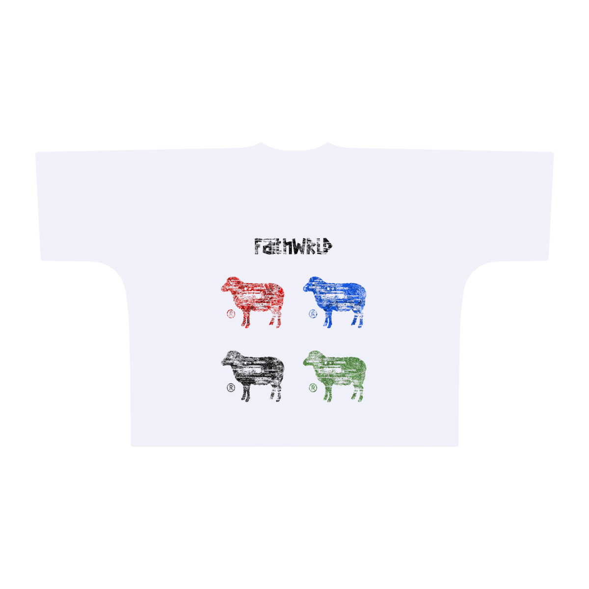 THE 99 Oversized One-Piece Boxy T-Shirt- White