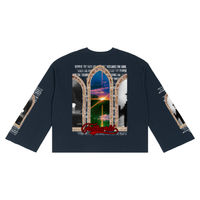 GOD Be GOD-ING Waffle Raw Edge Long Sleeve